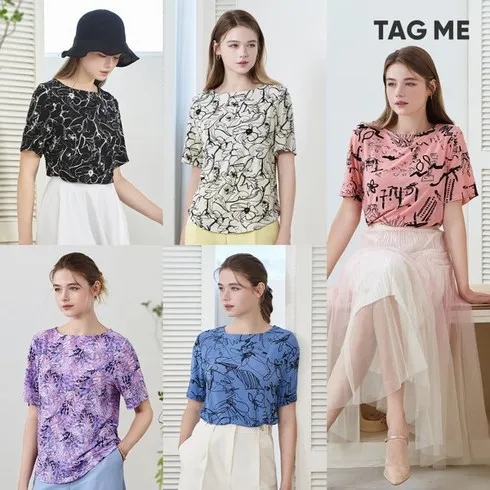 쿠팡에서 모르면 안되는 런칭가59900태그미 썸머 텐션 티블라우스 5종 Best 5 제품