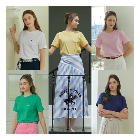 쿠팡에서 나만 모르면 안되는 비버리힐스폴로클럽 24SS 여성 코튼 PK 반팔티셔츠 3종 적극추천