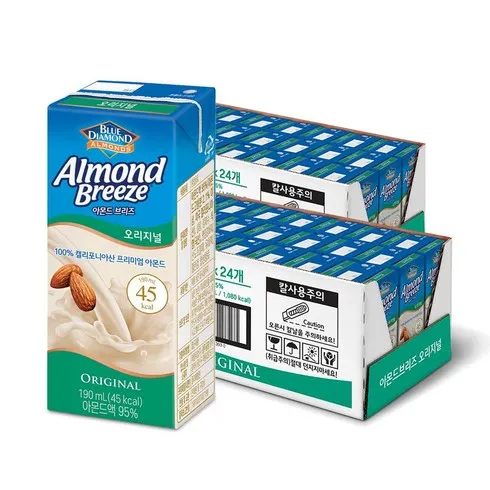 대륙의 실수 아몬드브리즈 오리지널 190ml 48팩 적극추천